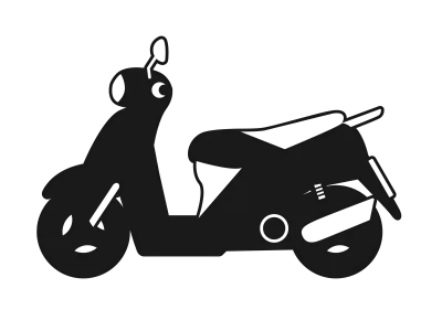 スクーターのシルエットアイコン