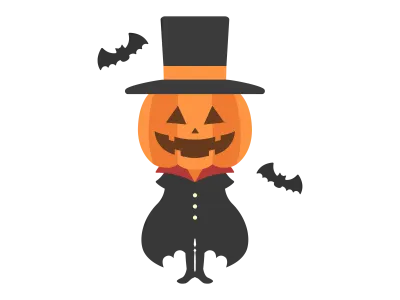 カボチャのオバケのイラスト