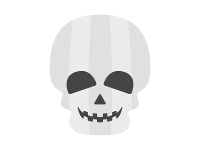 スカルのキャラクターのイラスト