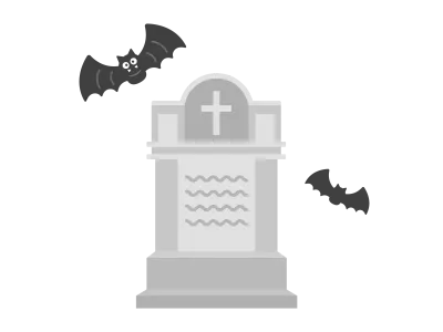 洋型の墓のイラスト