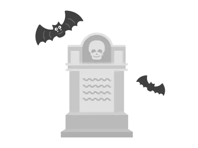 洋型の墓のイラスト