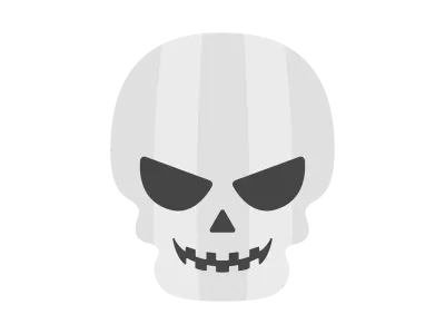 スカルのキャラクターのイラスト