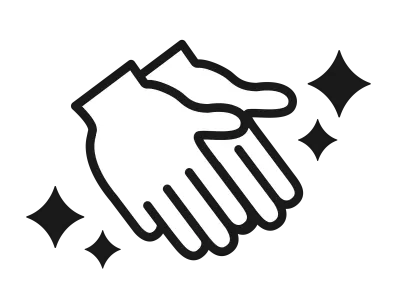 手の除菌のアイコンイラスト