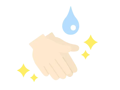手の除菌のアイコンイラスト