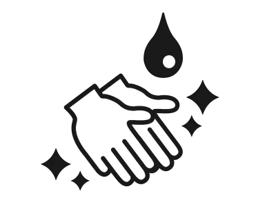 手の除菌のアイコンイラスト