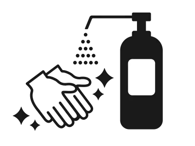 手の除菌のアイコンイラスト