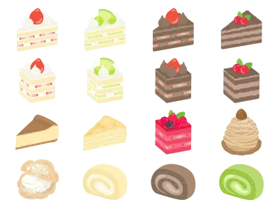 ケーキのイラストセット