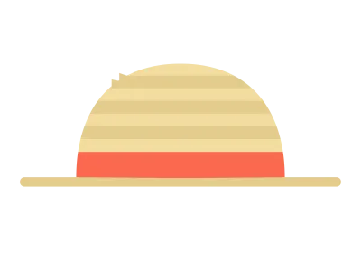 麦わら帽子のイラスト