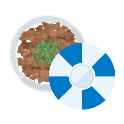 牛丼のイラスト