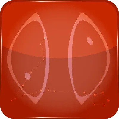 12 constellations red button icon with star shape added Pisces