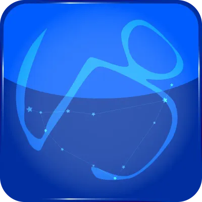 12 constellation blue icons vector illustration Capricorn