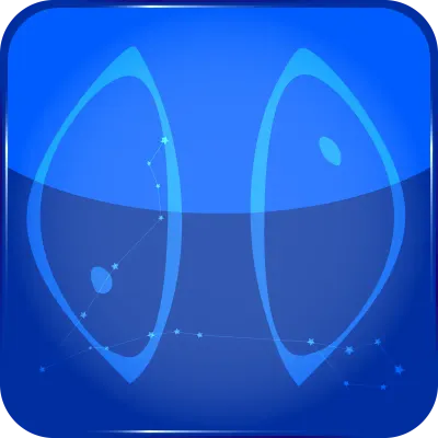 12 constellation blue icons vector illustration Pisces