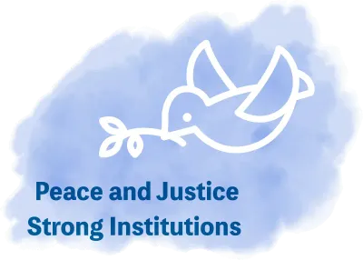 Watercolor style,  SDGs  Goal 16, Peace, justice and strong institutions