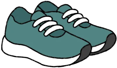 가지런한 러닝화