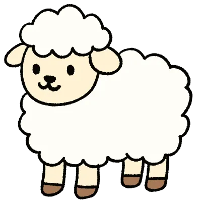 귀여운 아기 양 동물 인형