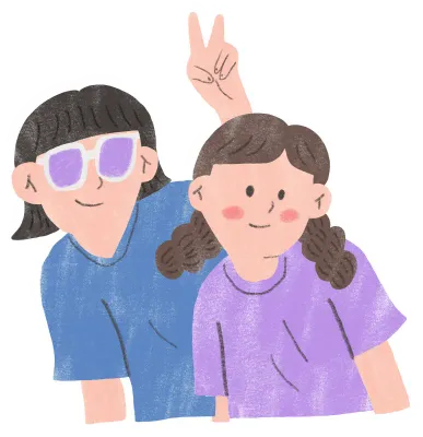 손그림 느낌의 친구들