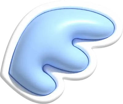 天使の羽のグミ文字風デコレーション素材