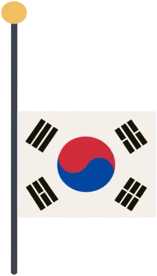 조기 게양된 태극기