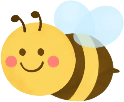 노란 줄무늬 귀여운 꿀벌