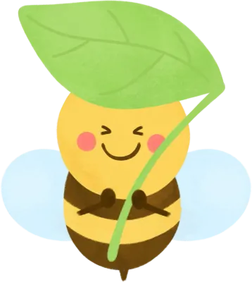 노란 줄무늬 귀여운 꿀벌