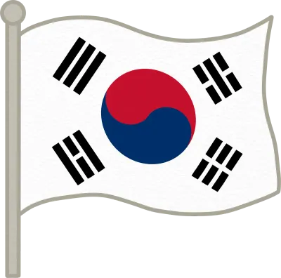 바람에 날리는 태극기