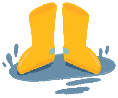 장마철 필수 우산 장화