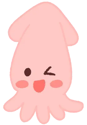 윙크하는 귀여운 아기 오징어 동물 인형