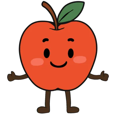 귀여운 사과 캐릭터