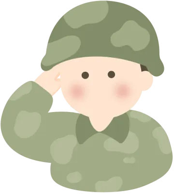 군인 캐릭터 거수경례