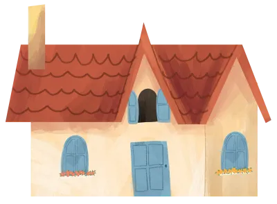 simple vintage house illustration