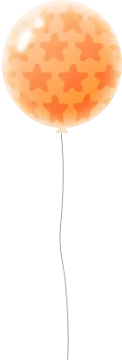 주황 별 풍선