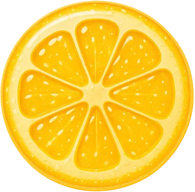 3D 레몬 슬라이스