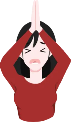 감정표현_긴팔빨간티_여자_무테