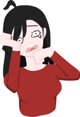 감정표현_긴팔빨간티_여자_무테