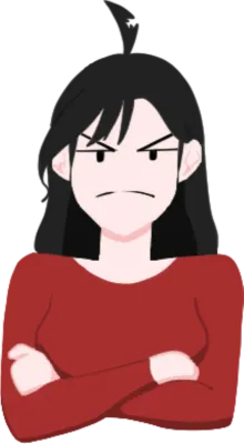 감정표현_긴팔빨간티_여자_무테