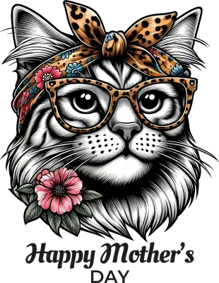 행복한 어머니의 날 고양이