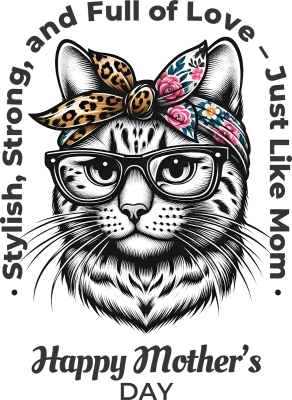 행복한 어머니의 날 고양이