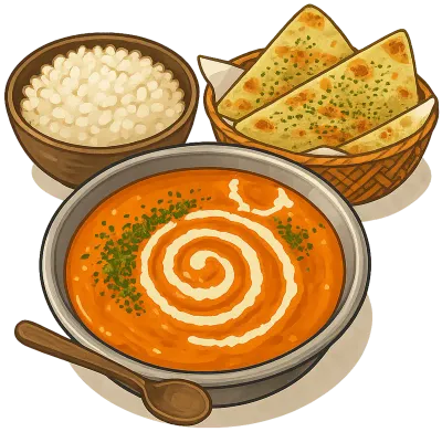 絵の中のカレーの皿