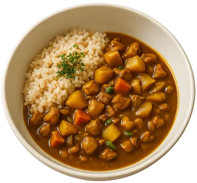 絵の中のカレーの皿