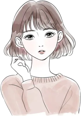 수채화 드로잉 여성