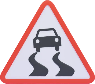 Slippery Road Sign