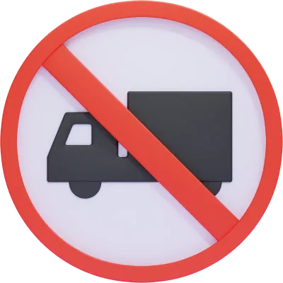 No Trucks Allowed Traffic Sign