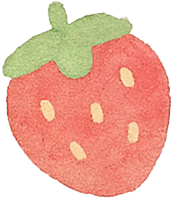 종이 질감이 들어간 귀여운 딸기