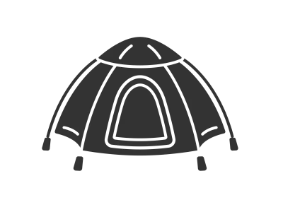 テントのシルエット