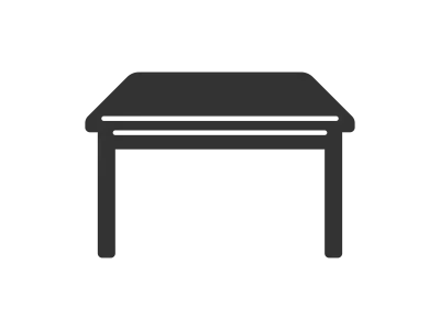 ダイニングテーブルのシルエット