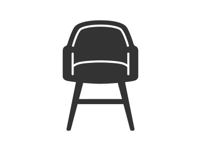 デザインチェアのシルエット