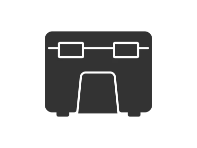 クーラーボックスのシルエット