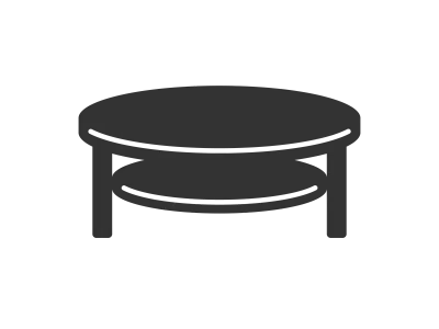 ローテーブルのシルエット