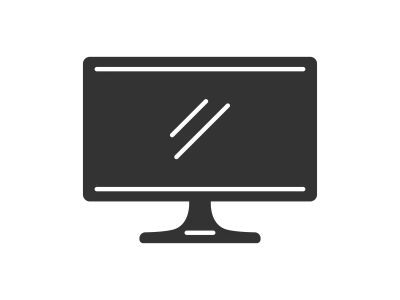 テレビモニターのシルエット