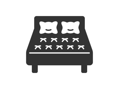 ベッドのシルエット